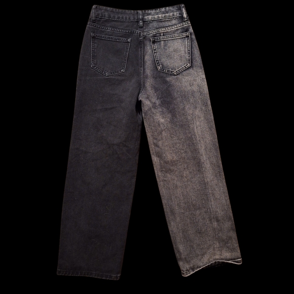 SHEIN Black and Gray Butterfly Straight Leg Jeans - Picture 2 of 7